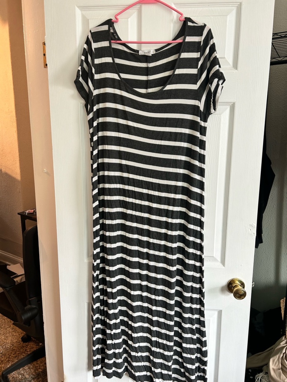 Exist Black and White Striped Maxi Dress